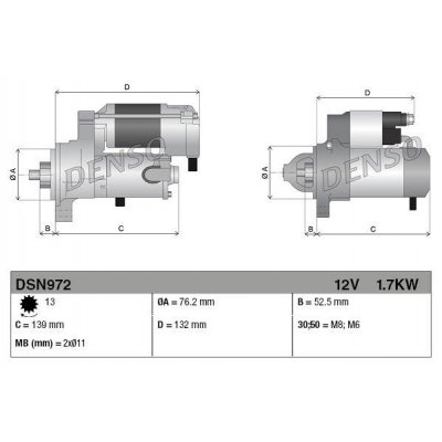 Denso DSN972 startér 4280005780