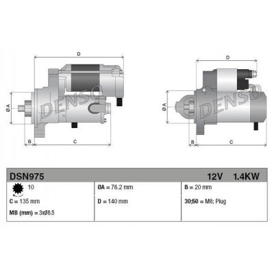 Denso DSN975 startér 4280007470