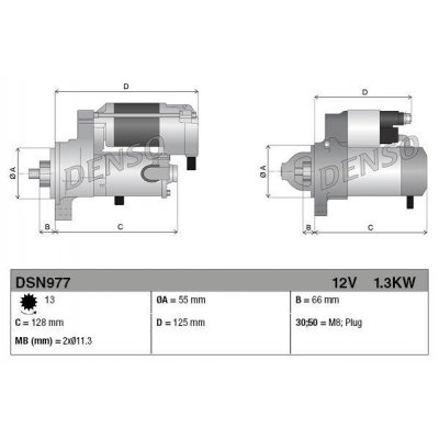 Denso DSN977 startér 4280007503