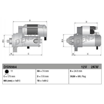 Denso DSN984 startér 4280004920