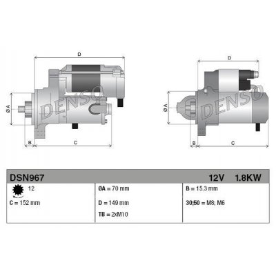 Denso DSN967 startér 4280005510