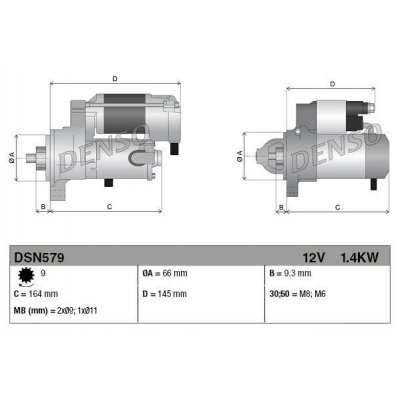 Denso DSN579 startér Y63111007