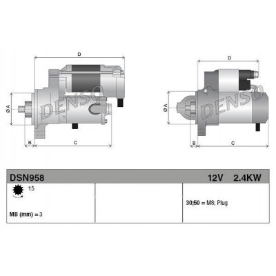 Denso DSN958 startér 09A911023B