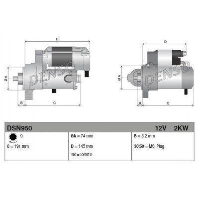 Denso DSN950 startér 4280000720