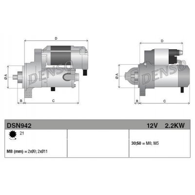 Denso DSN942 startér 4280004810